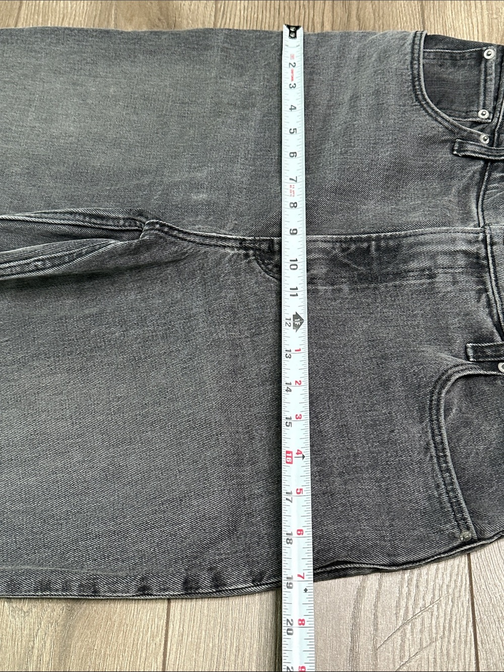 Abercrombie & Fitch The 90’s Straight Ultra High Rise Jeans Black Gray 29 - Picture 9 of 12